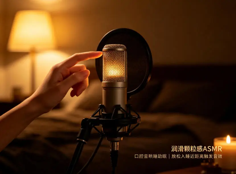 润滑颗粒感ASMR 口腔音哄睡助眠｜放松入睡近距离触发音效